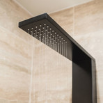 Rainfall Shower Panel + 50 Bodyspray Jets // Matte Black