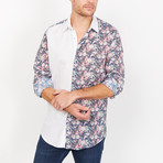 St. Lynn // Jake Button Up // White + Multicolor (Small)