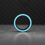 Cobalt Gateway Carbon Fiber Ring // Blue + Black (Size: 7)
