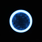 Cobalt Core Carbon Fiber Ring // Blue + Black (Size: 7)