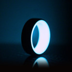 Cobalt Core Carbon Fiber Ring // Blue + Black (Size: 7)