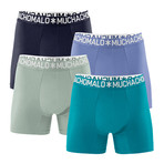 Men's 4-Pack Cotton Solid // Blue Multi (Small)