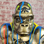Unique Gorilla Sculpture // Enrique Ermus Hand Painted