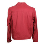 Solid Button-Up Jacket // Red (XL)