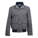 Pinstripe Jacket // Gray + Navy (L)
