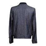 Denim Style Baseball Jacket // Blue (S)
