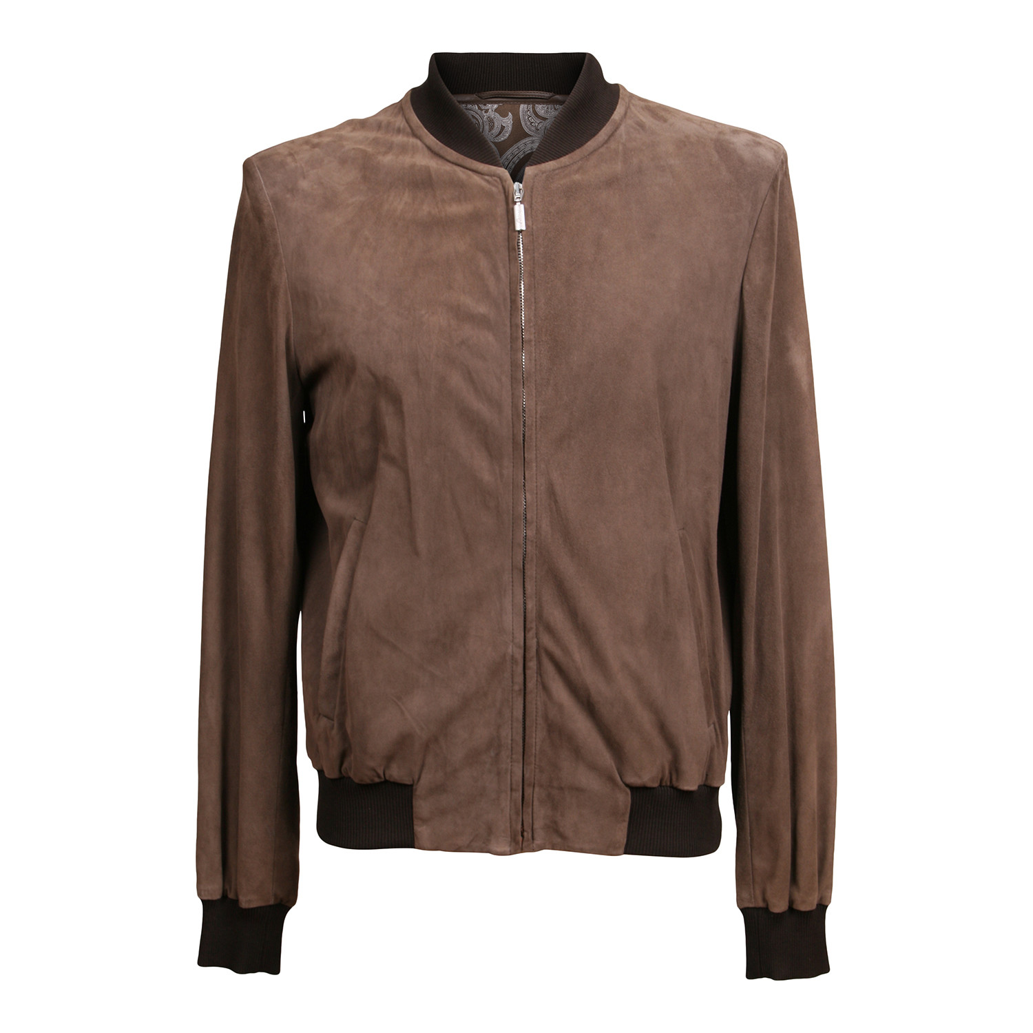 Suede Baseball Jacket // Brown (S) - Brioni - Touch of Modern