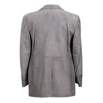 Suede Blazer Overcoat // Gray (XS)