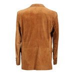Suede Blazer Overcoat // Brown (S)