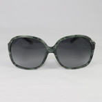 Women's SF646S-322 Sunglasses // Striped Green