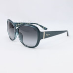 Womens SF655S-321 Sunglasses // Petrol Green