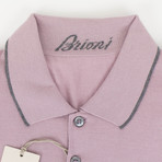 Cashmere Blend Polo Knitted Sweater // Pink (Euro: 54)
