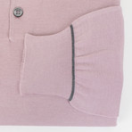 Cashmere Blend Polo Knitted Sweater // Pink (Euro: 54)