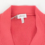 Brioni // Cotton Thick Knitted Cardigan Sweater // Pink (Euro: 48)