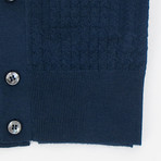 Brioni // Cashmere Blend Knitted Cardigan Sweater // Blue (Euro: 52)