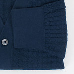 Brioni // Cashmere Blend Knitted Cardigan Sweater // Blue (Euro: 44)