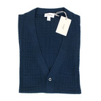 Brioni // Cashmere Blend Knitted Cardigan Sweater // Blue (Euro: 52)