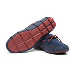 Braided Lace Loafer // Navy + Red Lacquer (US: 7)