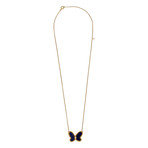 Vintage Van Cleef & Arpels 18k Yellow Gold Diamond + Lapis Necklace // Chain: 17.5"