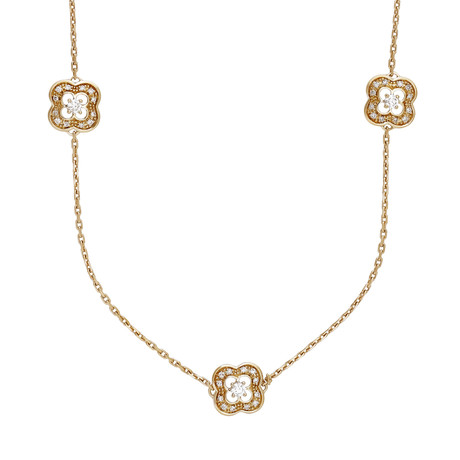 Vintage Mauboussin 18k Yellow Gold Diamond Necklace // Chain: 36.5"