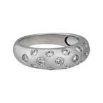 Vintage Van Cleef & Arpels 18k White Gold Diamond Ring // Ring Size: 5.75