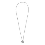 Vintage Chanel 18k White Gold Diamond Flower Necklace // Chain: 15"