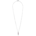 Vintage Bliss 18k White Gold Diamond Ruby Necklace // Chain: 16"