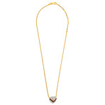 Vintage Recarlo 18k Yellow Gold + 18k White Gold Diamond + Ruby Necklace // Chain: 16"
