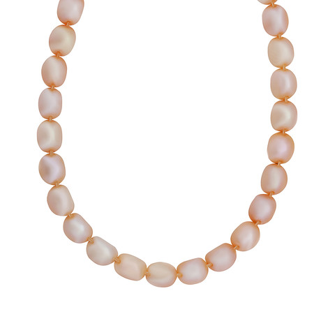 Vintage MIMI 18k Yellow Gold - Pearl Necklace // Chain: 15"