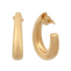 Vintage Tiffany & Co. 18k Yellow Gold Oval Hoop Earrings