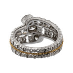 Vintage Mario Buccellati 18k Yellow Gold + 18k White Gold Diamond Ring // Ring Size: 6.25 // 0.35 ct.