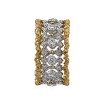 Vintage Mario Buccellati 18k Yellow Gold + 18k White Gold Diamond Ring // Ring Size: 5.5