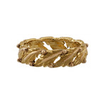 Vintage Mario Buccellati 18k Yellow Gold Leaf Ring // Ring Size: 7