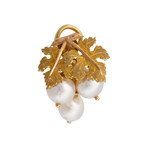 Vintage Mario Buccellati 18k Yellow Pearl Earrings