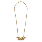 Vintage Mario Buccellati 18k Yellow Gold + 18k White Gold Diamond Necklace // Chain: 16" // 0.34 ct.