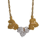 Vintage Mario Buccellati 18k Yellow Gold + 18k White Gold Diamond Necklace // Chain: 16" // 0.38 ct.