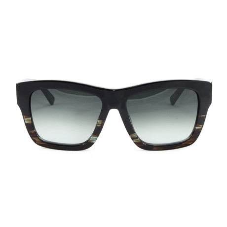 MCM // Womens MCM607S/967 Sunglasses // Black + Striped Aqua
