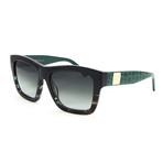 MCM // Womens MCM607S/967 Sunglasses // Black + Striped Aqua