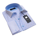 Reversible Cuff French Cuff Shirt // White + Light Blue (XL)