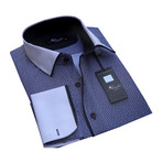 Reversible Cuff French Cuff Shirt // Dark Blue (M)