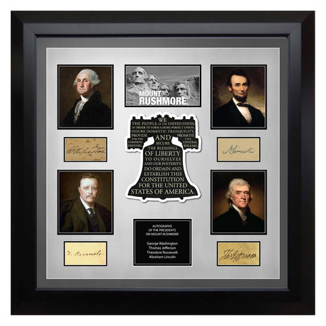 Signed + Framed Signature Collage // Mount Rushmore