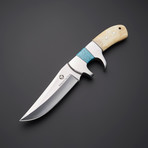 D2 // Blue Turquoise + Camel Bone Sub Hilt Knife