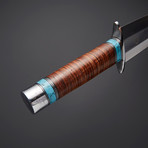 D2 // Arkansaw Toothpick Blue-Turquoise Dagger Knife