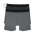 Jawesome Boxer Briefs // 2 Pack // Charcoal + Grey (M)