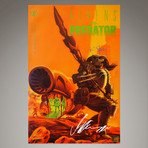 Set of 2 : Aliens Vs Predator #1 1990-1995 // Arnold Schwarzenegger + Sigourney Weaver + Karl Story + Jimmy Palmiotti // Custom Frame (Signed Comic Book Only)