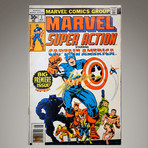 Captain America #1 1977 Marvel Super Action // Stan Lee Signed Comic // Custom Frame (Signed Comic Book Only)