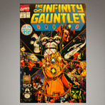 Infinity Gauntlet #1 1991 // Stan Lee Signed Comic // Custom Frame (Signed Comic Book Only)