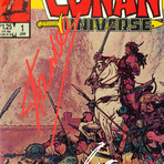 Conan Universe #1 1986 // Stan Lee + Arnold Schwarzenegger Signed Comic // Custom Frame (Signed Comic Book Only)