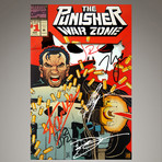 The Punisher War Zone #1 1992 // Stan Lee + John Romita Jr.+ Thomas Jane + Dolph Lundgren + Jon Bernthal + Ray Stevenson Signed Comic Covert Art // Custom Frame (Signed Comic Book Only)