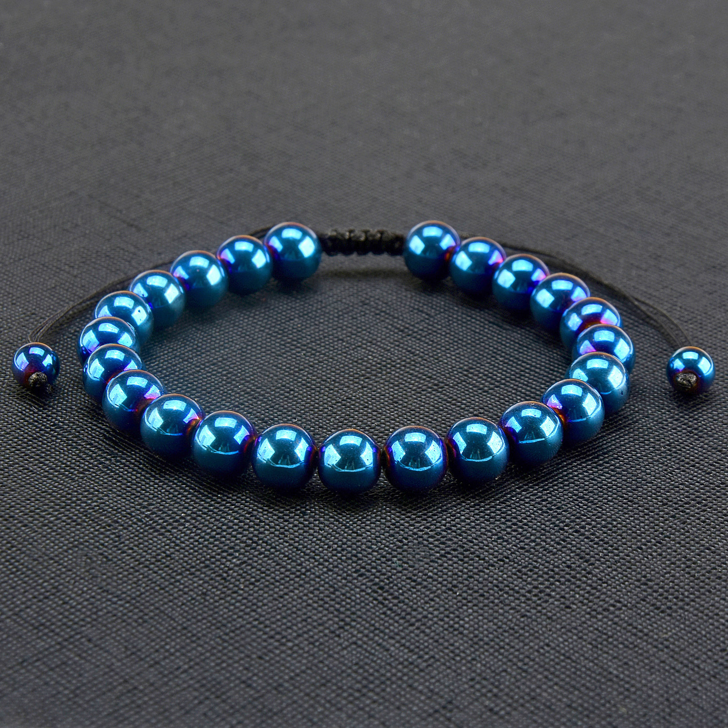 Blue IP Hematite Stone Adjustable Bracelet - West Coast Jewelry - Touch ...